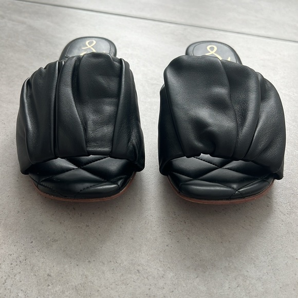 Sam Edelman Black Leather Slide Sandals - Picture 5 of 5